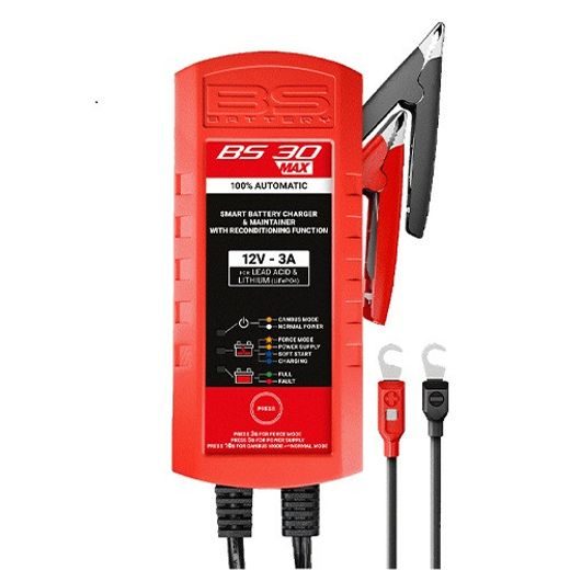 Nabíječka baterií BS-BATTERY SMART BS30MAX (vhodné také pro lithiové baterie) 12V 3A