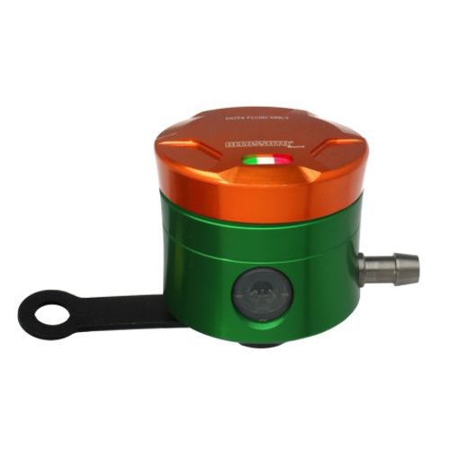 Nádobka na brzdovou kapalinu ACCOSSATO CNC-worked vč. rovného držáku oranžová