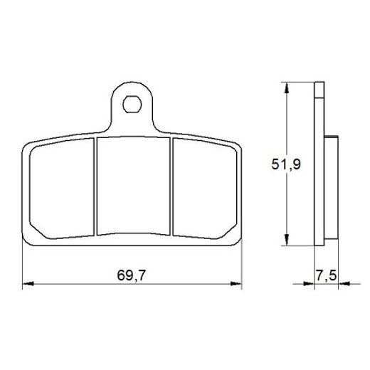 Brzdové destičky ACCOSSATO AGPA142 ST