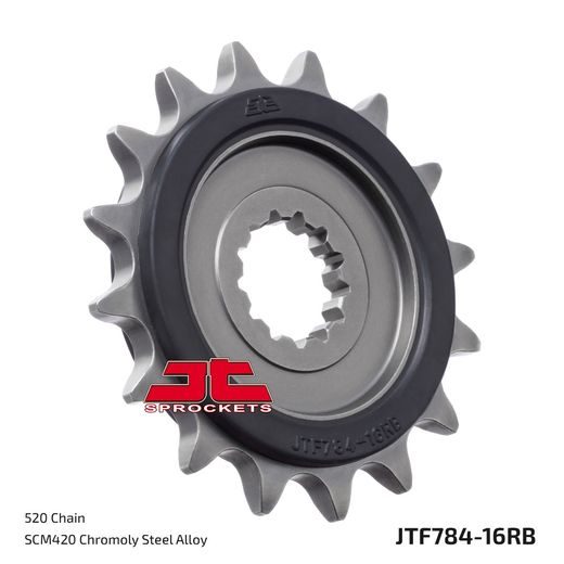 Řetězové kolečko JT JTF 784--16RB 16 zubů, 520 pogumované