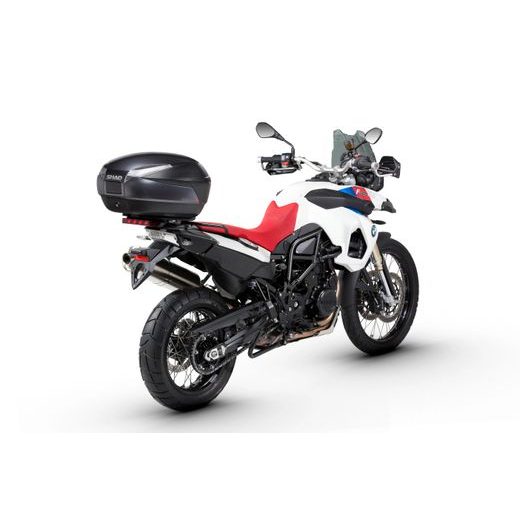 Vrchní kufr na motorku s barevným krytem SHAD SH48 Karbon se zámkem PREMIUM SMART