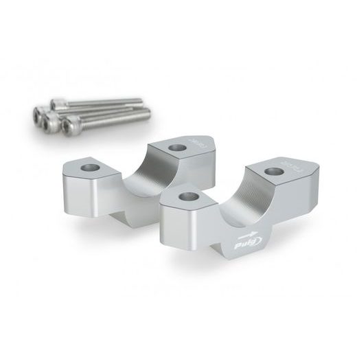 Zvýšení řidítek PUIG 21878P stříbrná height 20mm, d 32mm