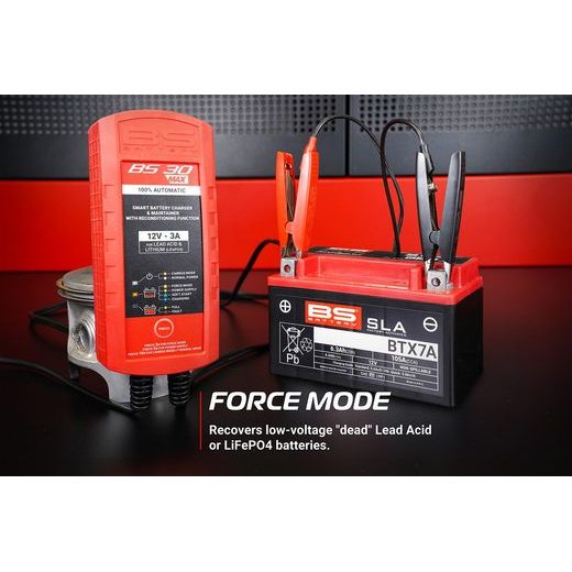 Nabíječka baterií BS-BATTERY SMART BS30MAX (vhodné také pro lithiové baterie) 12V 3A