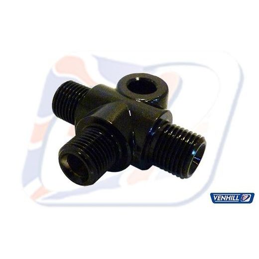 T-spojka brzdové hadice Venhill POWERHOSEPLUS 776/3/BLACK 1/8th BSP 'T' PIECE M6 mounting hole (black)