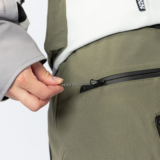 Dámské kalhoty s laminovanou membránou iXS VENTURE-STX 1.0 X2-015605 olivová-světle šedá DS