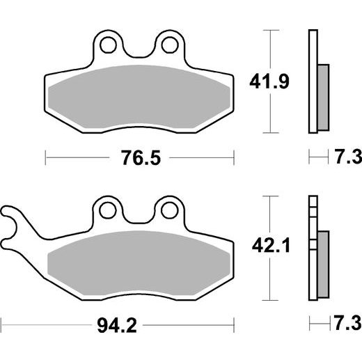 Brzdové destičky BREMBO 07049 Brzdové destičky pro skútry CC
