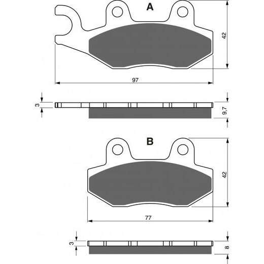 Brzdové destičky GOLDFREN 247 AD STREET