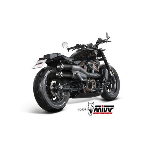 2 koncovky výfuku MIVV HR-1 HD.004.LH1BA černá