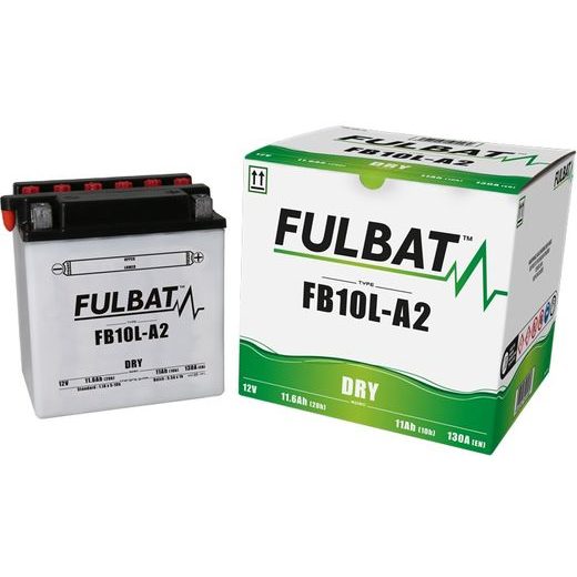 Konvenční motocyklová baterie FULBAT FB10L-A2 (YB10L-A2) Včetně balení kyseliny