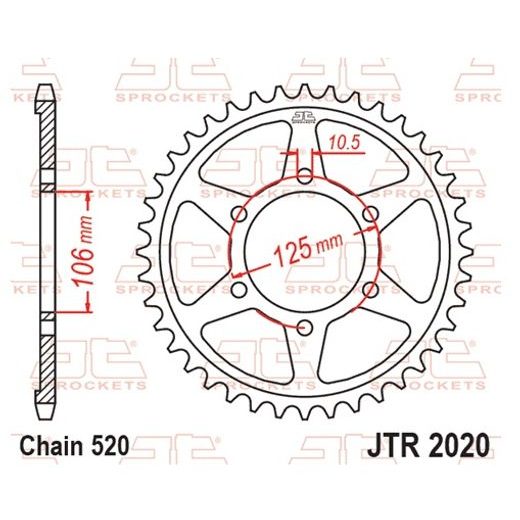 Řetězová rozeta JT JTR 2020-41 41 zubů, 520