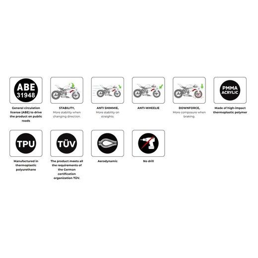 Přední spoilery PUIG GP 22192C karbonový vzhled