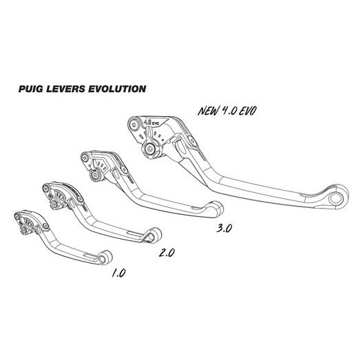 Páčka brzdy bez adaptéru PUIG 4.0 4130NV krátké černá/zelená