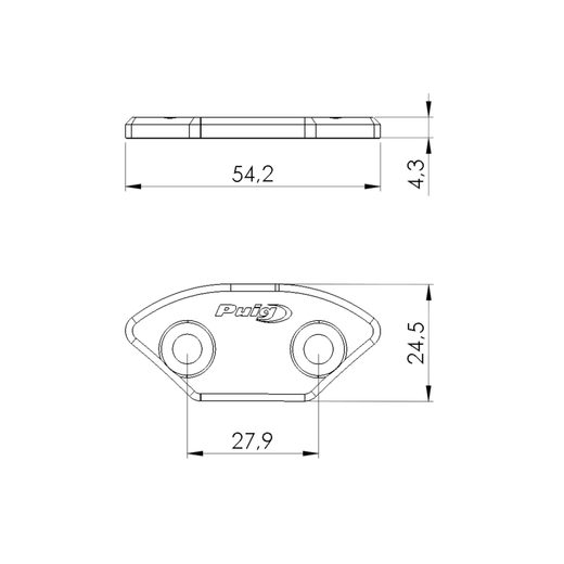 Kryty zrcátek PUIG 3857N černý