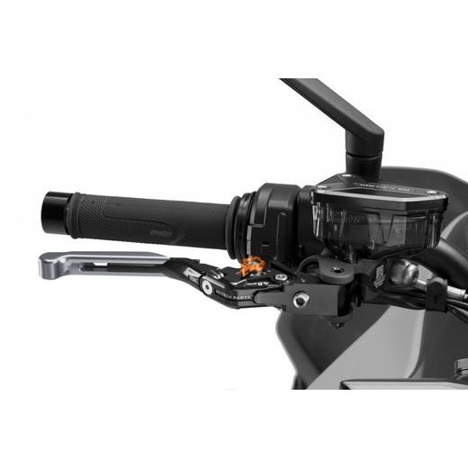 Páčka brzdy bez adaptéru PUIG 4.0 414YNT rozšiřitelná skládací titan/orange