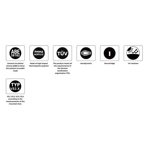 Plexi štít PUIG TOURING PLUS WITH VISOR 22288W průhledný