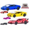 Kinsmart Lamborghini 1:36 13cm kov matný lak zpětný chod 3druhy 2barvy 12ks v DBX
