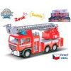 Kids Globe Traffic hasiči CZ 14cm kov zpětný chod na baterie světlo a zvuk 12ks v DBX