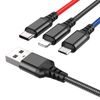 3v1 super nabíjecí kabel iP+Type-C+MicroUSB