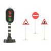 Kids Globe Traffic semafor 13cm na baterie se světlem + 3 značky v krabičce
