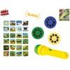 Jungle Expedition projektorová svítilna 11,5cm na baterie se světlem 24 obrázků na kartě
