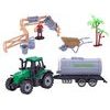 Traktor s vlečkou 19cm volný chod s doplňky 5druhů v krabičce