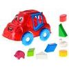 Auto/vkládačka 25,5cm 2v1 geometrické tvary a zvířátka 2barvy 12m+ v síťce