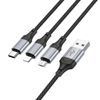 Fresh nabíjecí datový kabel 1m Lightning+Micro+Type-C
