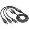 3v1 nabíjecí kabel iP+Type-C+MicroUSB ČERNÝ