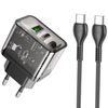 Dazzling duální PD20W adaptér USB-C/A s kabelem USB-C