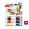 DELI Barvy akrylové Color Emotion 12barev 12ml