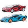 Kinsmart Auto Lamborghini Sián 12,5cm 1:40 kov zpětný chod 4barvy 12ks v DBX