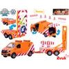 Kids Globe Traffic VW Transporter 27cm na baterie kov zpětný chod s se světlem v krabičce