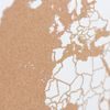 Korková nástěnná mapa světa- přírodní, bílá L