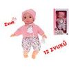 Miminko 30cm mrkací měkké tělo na baterie 12zvuků s dudlíkem 18m+ v krabičce