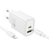 Gentle PD30W dual port adaptér Type-C to Lightning BÍLÝ
