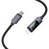 Favor PD nabíjecí datový kabel 1m s displejem Lightning to Type-C