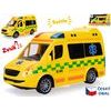 Auto ambulance CZ 21,5cm 1:20 na setrvačník na baterie se světlem a zvukem v krabičce