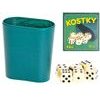 Kostky hrací 16mm 6ks s kelímkem v krabičce
