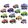 Auto terénní 7,5-8,5cm kov na volný chod 12druhů v krabičce 12ks v DBX