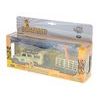 Kids Globe Traffic Land Rover Defender 14cm kov na zpětný chod s přívěsem 14cm a žirafou v krabičce