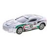 Auto závodní 10cm kov 1:43 zpětný chod 8druhů v krabičce 24ks v DBX