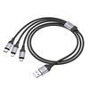 Fresh nabíjecí datový kabel 1m Lightning+Micro+Type-C
