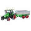 Kids Globe Farming traktor kov 25cm na setrvačník s vlečkou na baterie+světlo/zvuk 4druhy v krabičce
