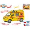 2-Play Traffic ambulance CZ 11cm kov zpětný chod na baterie česky mluvící se světlem v krabičce