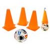 Fotbalové kužely 18cm 4ks s míčkem 11cm 10m+ v síťce