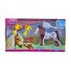 Horse Friends kůň 9,5cm s doplňky 4ks 3barvy v krabičce 12ks v DBX