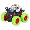 Crazy Truck monster truck 9cm na setrvačník velká kola grafitti design 4barvy na kartě