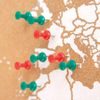 Korková nástěnná mapa světa- přírodní, bílá L