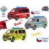 Kids Globe Traffic VW záchranné složky CZ 13,5cm kov zpětný chod česky mluvící se světlem 12ks v DBX