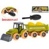 Traktor 28cm šroubovací volný chod s vlečkou a klasy 2ks v krabičce